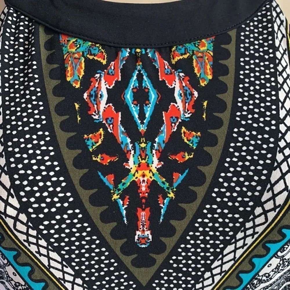 Designer Party Casual Special Occasion Colorful Dress S Retail $49